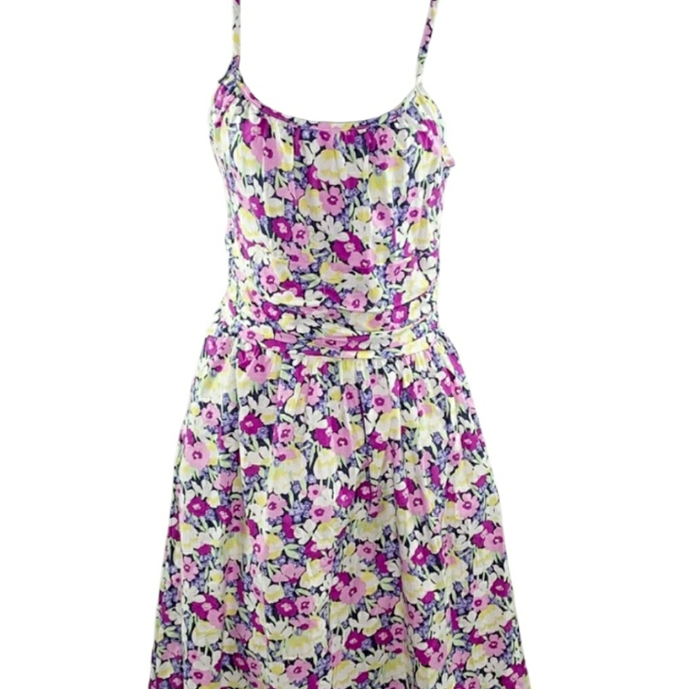 Retrolicious Spring Into The Past Multicolor Floral Dress Size Medium